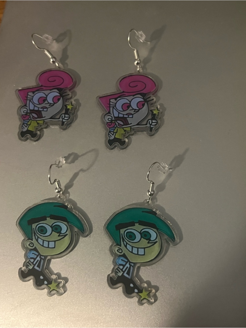 2 pairs, The Fairly OddParents Cosmo & Wanda Earrings E205
